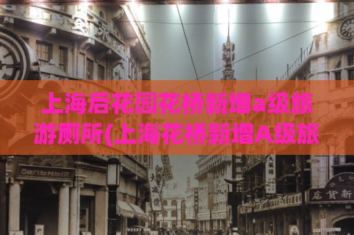 上海后花园花桥新增a级旅游厕所(上海花桥新增A级旅游厕所，助力旅游业发展)  第1张