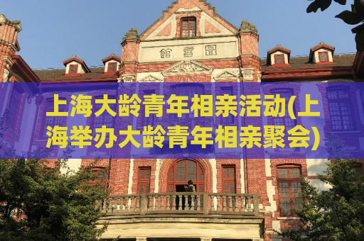 上海大龄青年相亲活动(上海举办大龄青年相亲聚会)  第1张