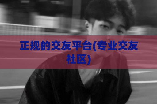 正规的交友平台(专业交友社区)  第1张